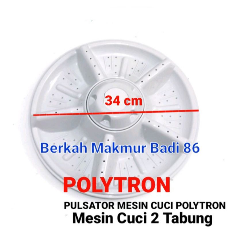 Pulsator Mesin Cuci Polytron 2 Tabung Manual 34 Cm Gigi 10
