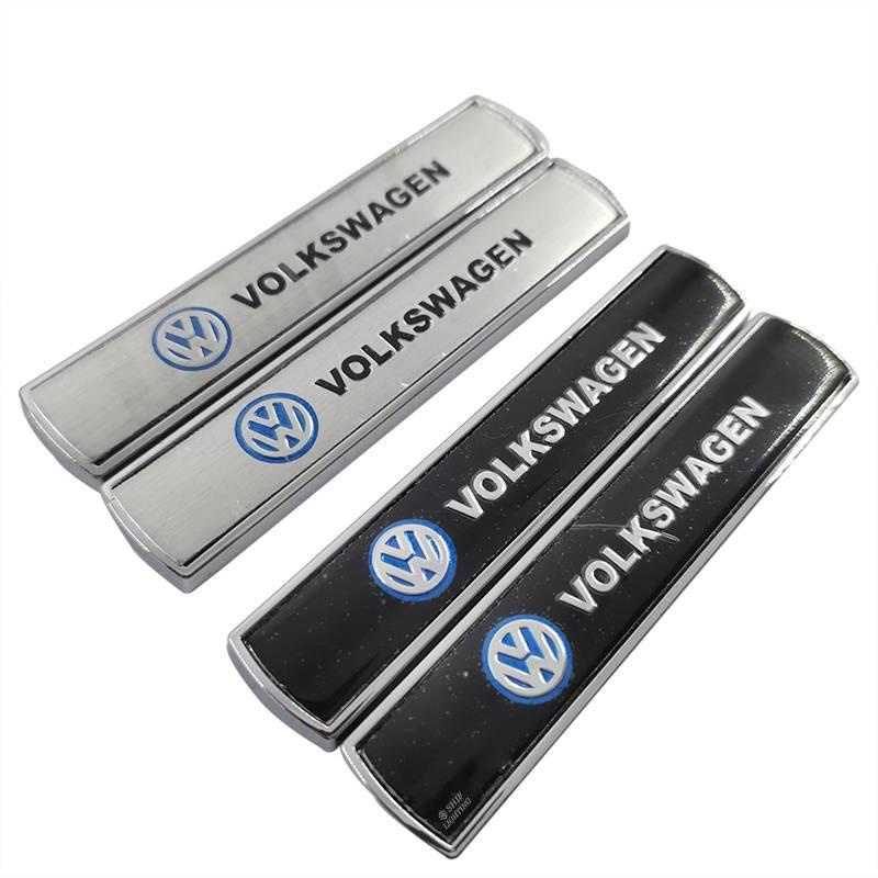 2pcs Stiker Emblem Logo Volkswagen Bahan Metal Untuk Fender Samping Mobil Vw Volkswagen