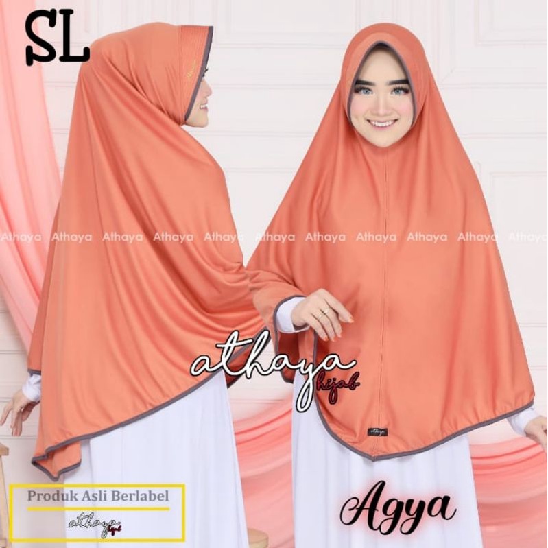 Original ATHAYA AGYA •• hijab instan Jumbo •• hijab kerudung instan syar'i
