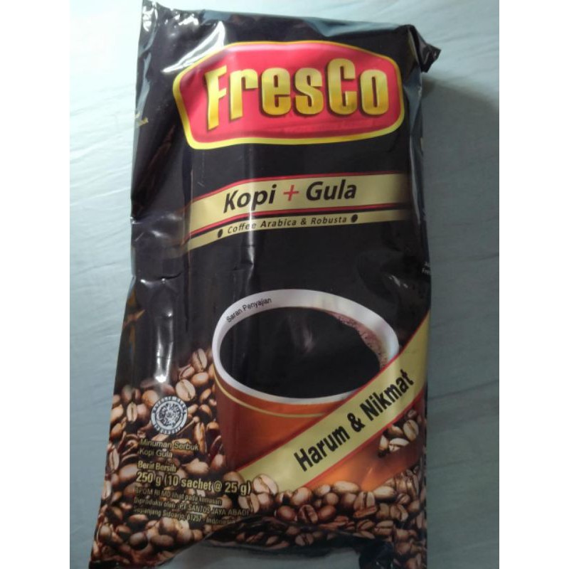 

Fresco kopi+gula satu renceng isi 10