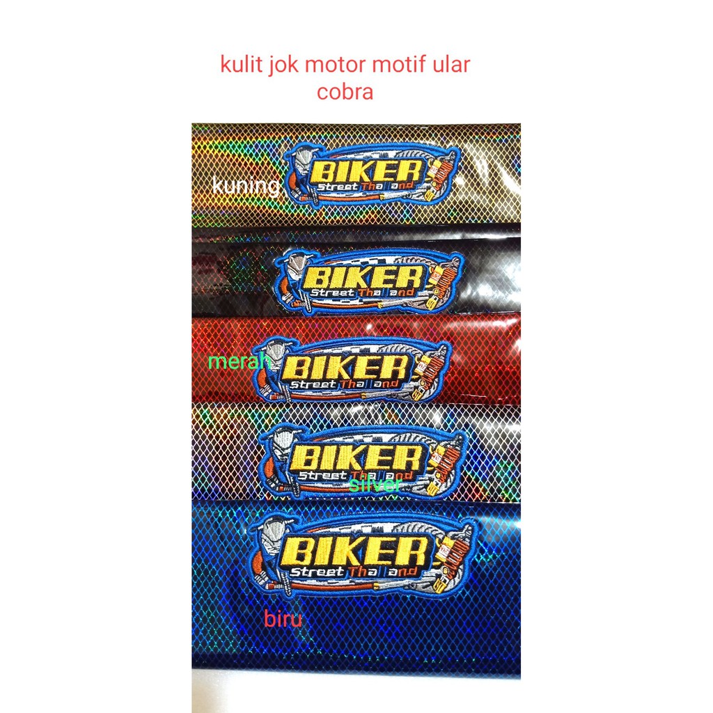 KULIT JOK MOTOR BIKER UNTUK SEMUA JENIS MOTOR UNIVERSAL MOTIF ULAR COBRA