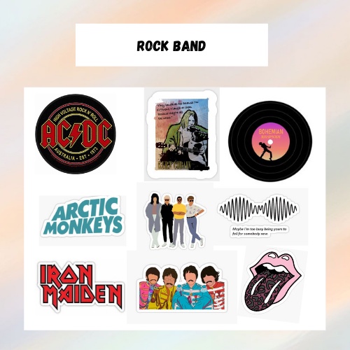 

ROCK BAND STICKER | sticker aesthetic rock band (9pc)