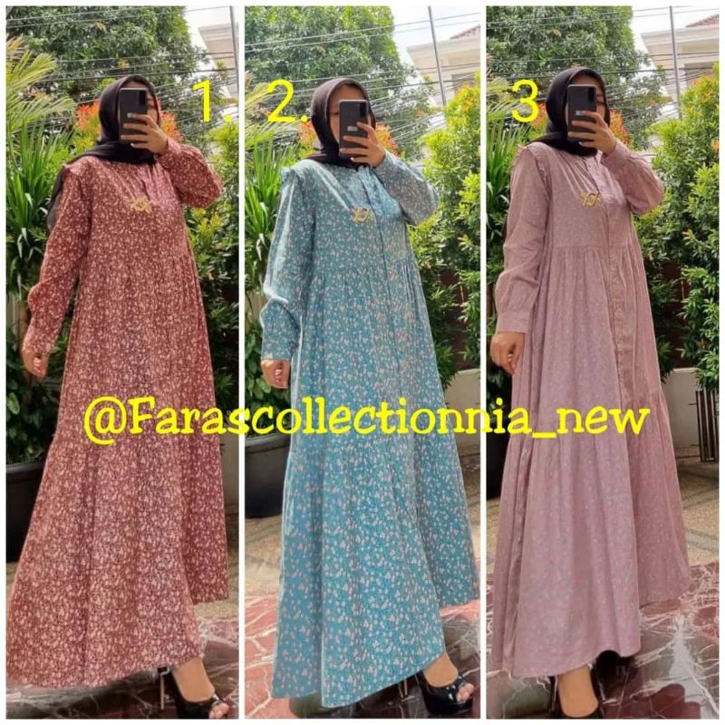 Gamis Katun Jepang model susun ori By Edness Kayla