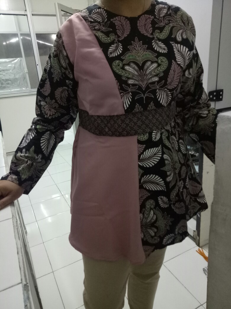 Batik Wanita Asj Sa Hrb026 Kenongo Kemeja Tosca Pendek