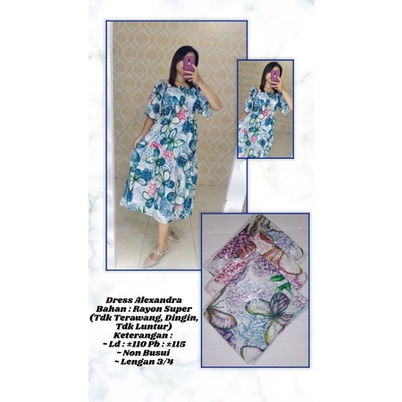 Dress Alexandra #khusus #harga #grosir #termurah #bahan #rayonsuper