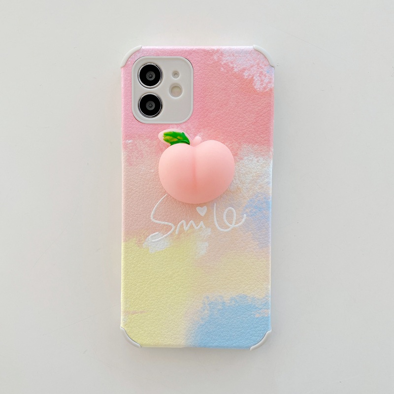 Pink Peach Doll Soft Case OPPO A9 A5 A53 A33 2020 A3S A7 A5S A12 Realme C1 F11 A91 Reno 3 5 A52 A92 F9 Pro K5 Realme XT Smile Casing VIVO Y17 Y11 Y12 Y12i Y15 V9 Y93 Y91C S1 Z1 Y20 Y20i Y20S Y12S Y19 Y50 Y30 Y30i-#2