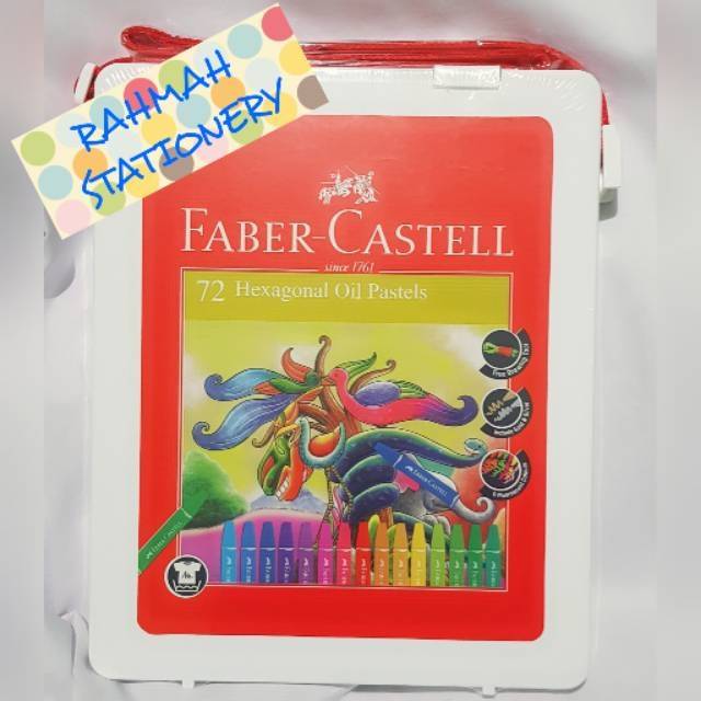 Crayon 72 warna faber castell / Hexagonal Oil Pastel 72 faber castell