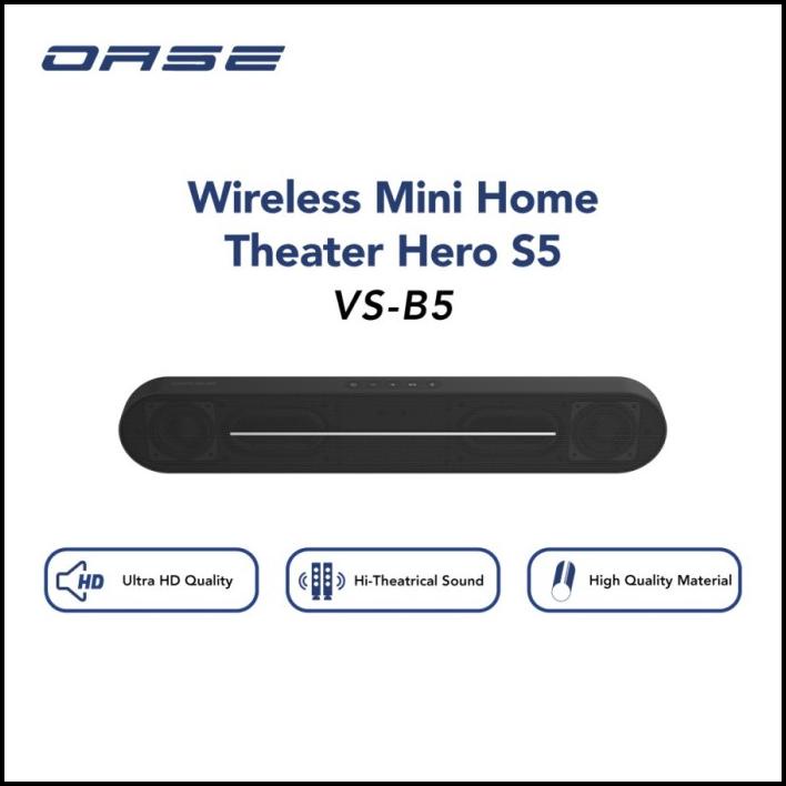 Speaker Soundbar Bluetooth 5.0 Oase S5 Dynamic Audio Bass - Original