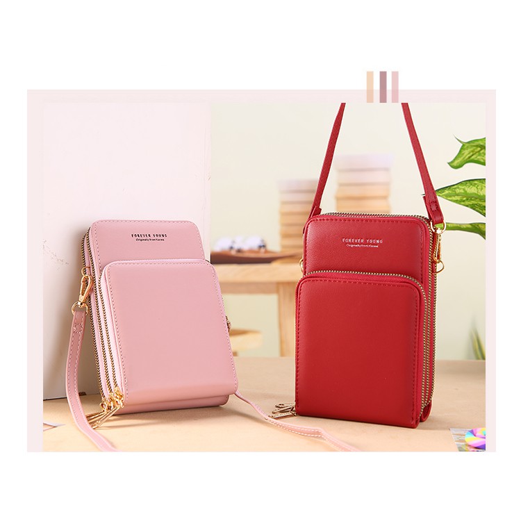 KhatinStore Selempang  Wanita Murah Dompet  Touch Sentuh HP  / FOREVER YOUNG ORIGINAL - 341 COD