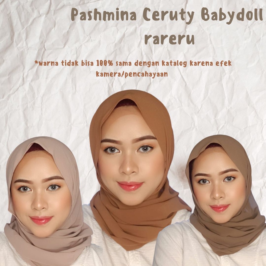 PASHMINA CERUTY BABYDOLL PREMIUM RARERU / HIJAB CERUTY BABYDOLL