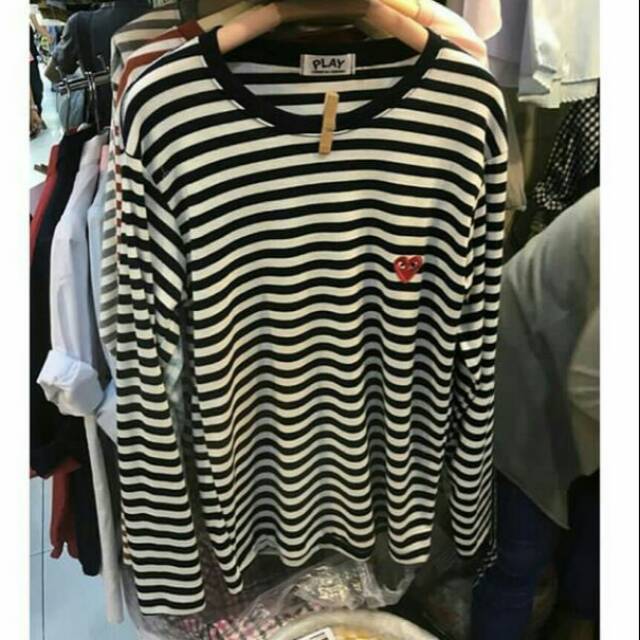 Kaos stripe cdg plai