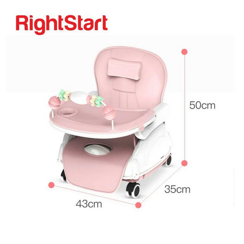 Right Start Candy Series Roadster Highchair FREE TOY - Kursi Makan Roda Mainan High Chair Anak Bayi