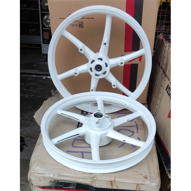 Velg vrossi sonic palang 6 putih, gold, hitam ( 160/160-17 )
