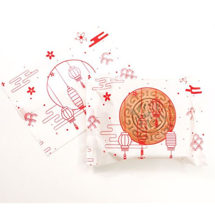 

PLASTIK SOUVENIR KUE - COOKIES - PERMEN COKLAT MOONCAKE RED LANTERN 11X14