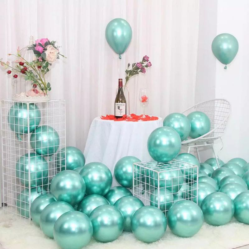 Balon Metalic Chrome 10 buah Dekorasi Bakcdrop Ulang Tahun Aqiqah Tunangan Lamaran