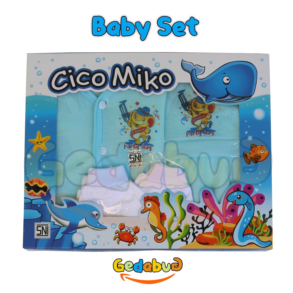 Baby Set Cico Miko Kado Bayi | Perlengkapan Pakaian Bayi New Born