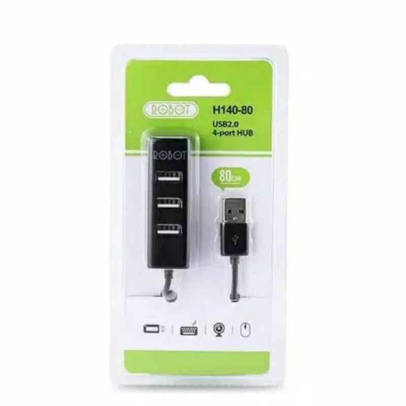 ROBOT H140-80 4 Port HUB USB Panjang Kabel 80cm / Usb Port H140