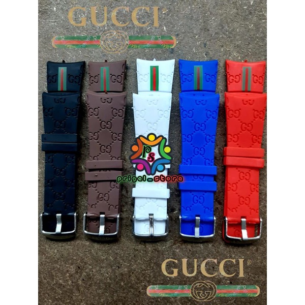 Strap tali jam tangan Gucci Rubber soft Tali Jam Gucci Baut Connection