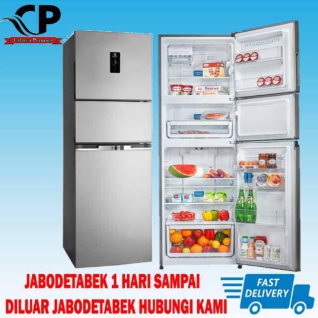 KULKAS ELECTROLUX EME3500MG KULKAS 3 PINTU 364L MARKETFRESH CRISPER
