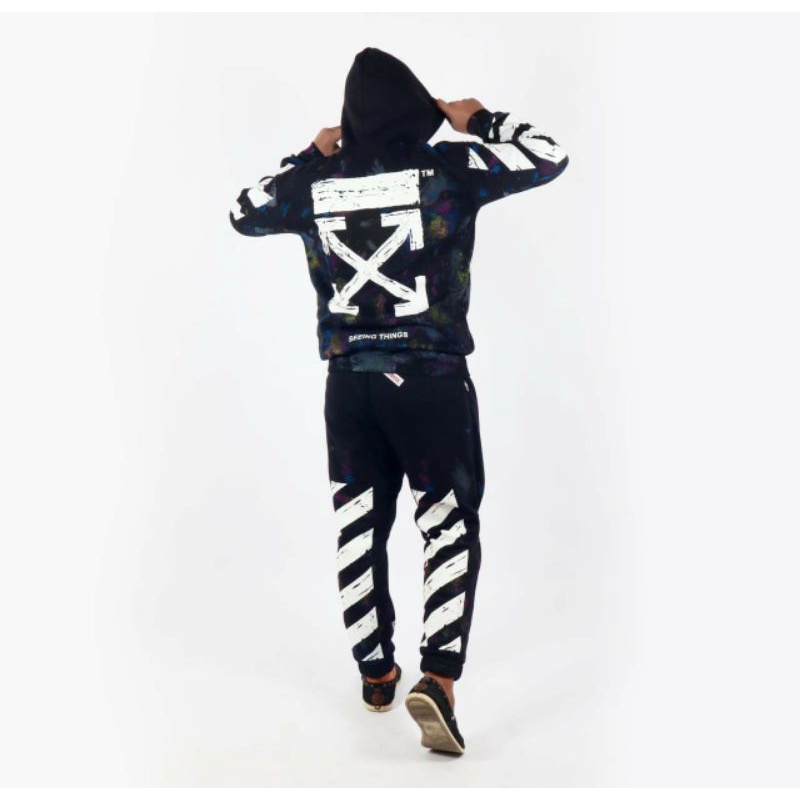 Setelan Jaket Joger Off White - Jaket Hoodie Off White - Sweater Off White