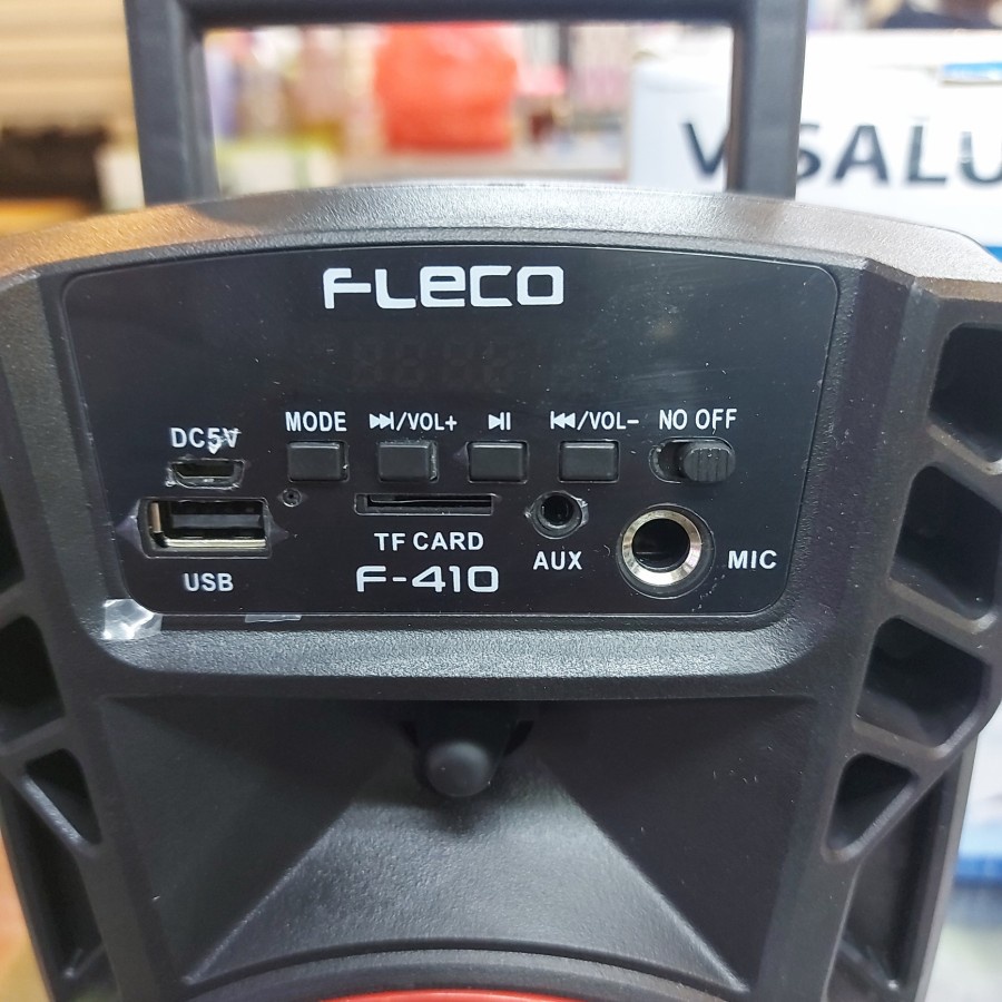 Speaker Karaoke Gratis Mic Fleco F-410 - Speaker Bluetooth Fleco 410