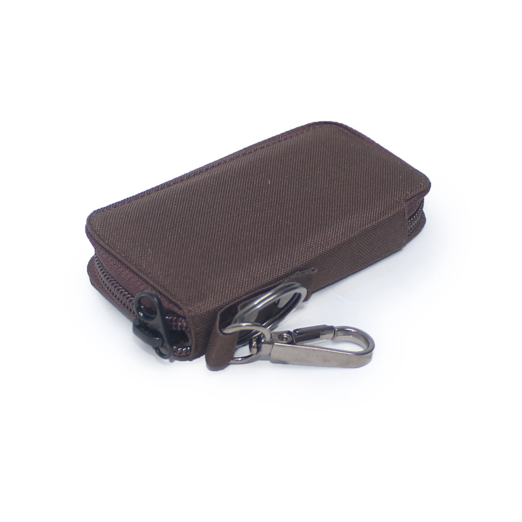 EMDS123 Gantungan Kunci Remote motor mobil keyless Dompet STNK - COKLAT