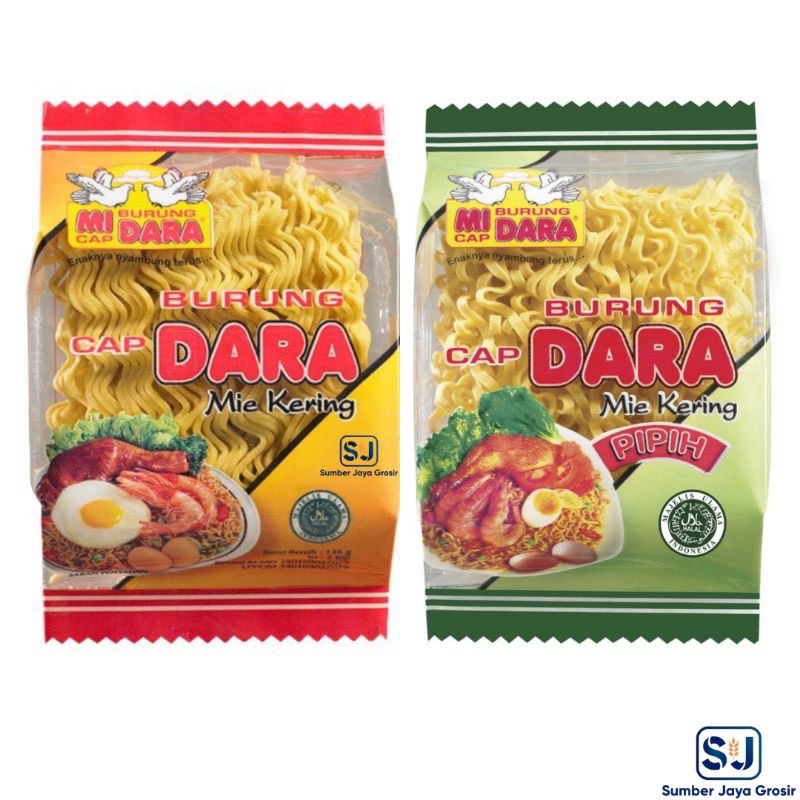 Mie Burung Dara Kering/Pipih 136g