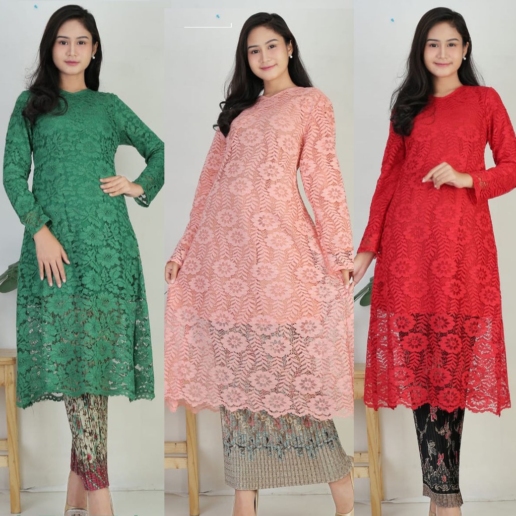 Atasan Kebaya Pesta Brukat Modern 12 Pilihan Warna