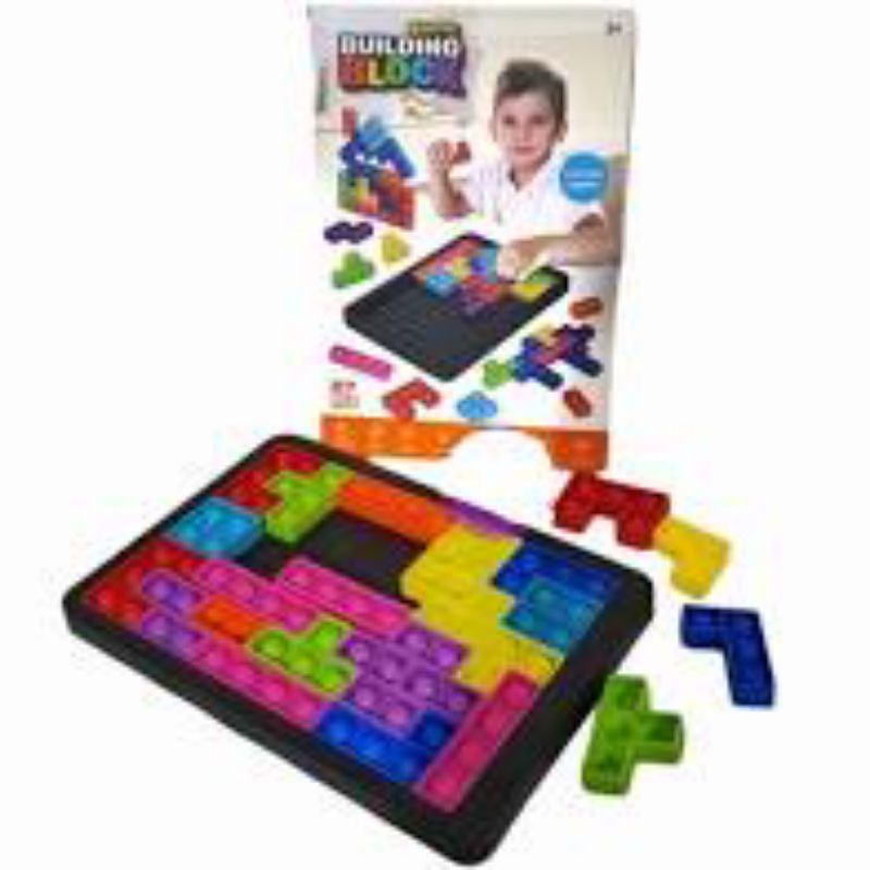 Popit Mainan Building Block POP It Puzzle Tetris 27 Pcs