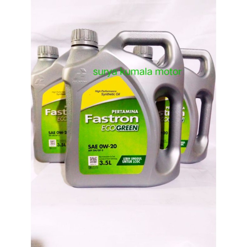 Jual OLI PERTAMINA FASTRON ECO GREEN SAE 0W-20 LCGC ISI 3.5 LITER ...