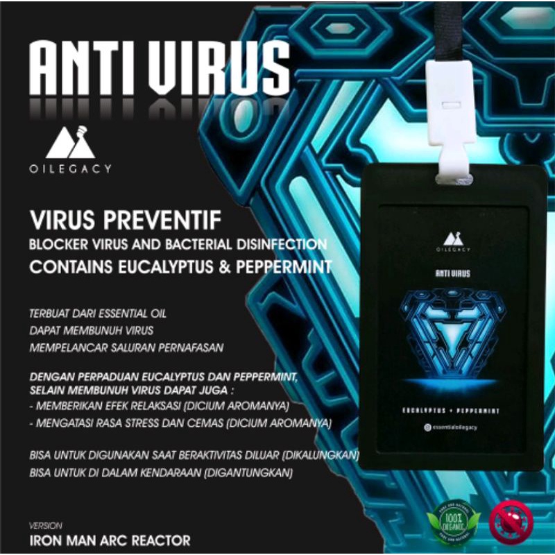 KALUNG ANTI VIRUS | DIFFUSER | AROMATHERAPY | EUCALYPTUS PEPPERMINT | SESAK NAFAS | ASMA SINUS | ESS