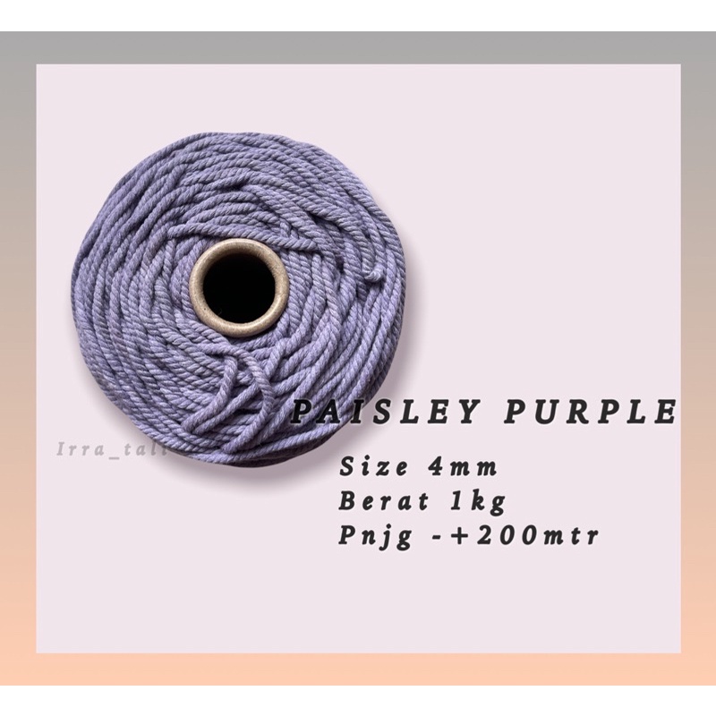 Tali katun warna PAISLEY PURPLE 1kg