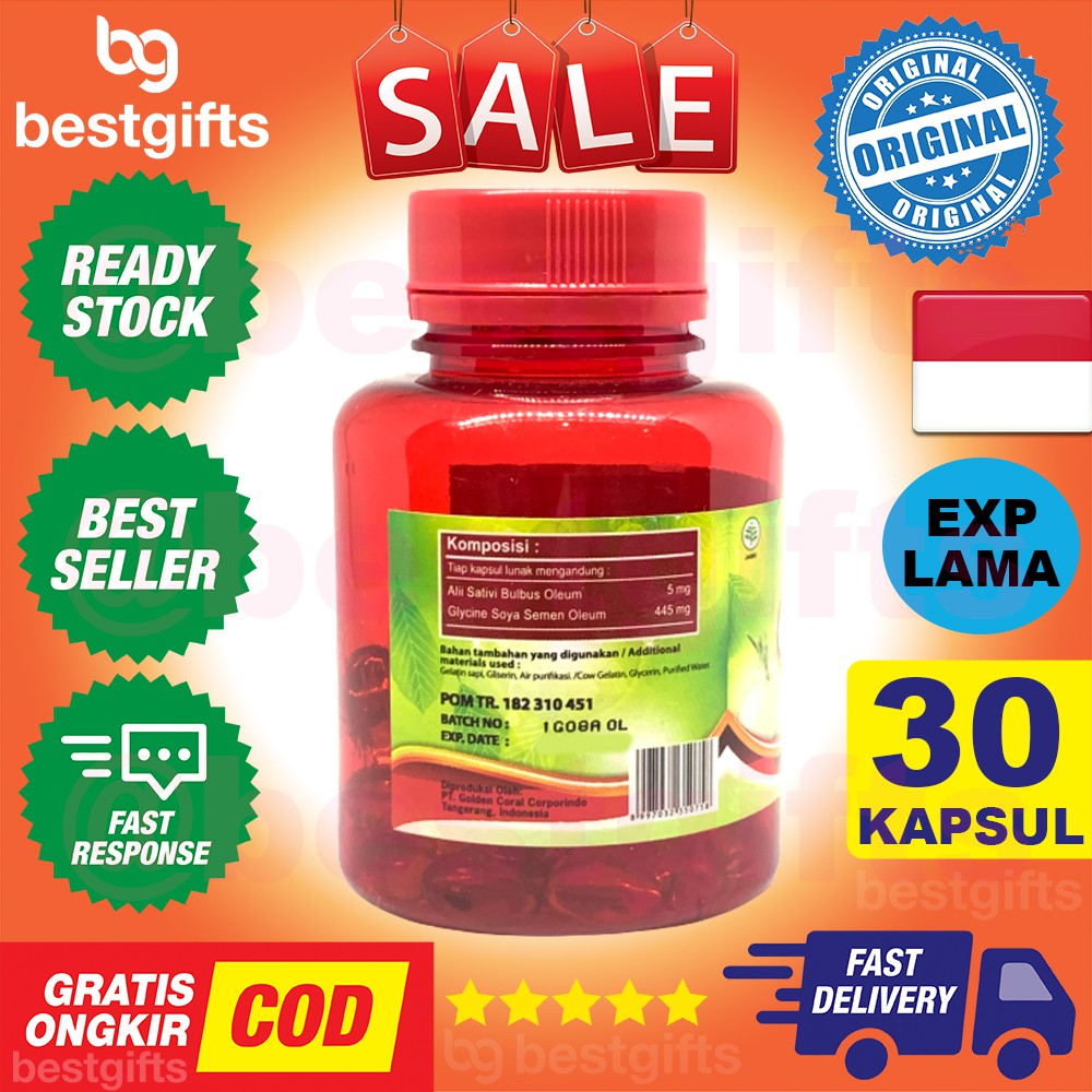 NATURE'S NATURES NATURE BOSS GARLICO GREEN GARLIC BAWANG PUTIH HIPERTENSI JANTUNG DETOX 30 KAPSUL