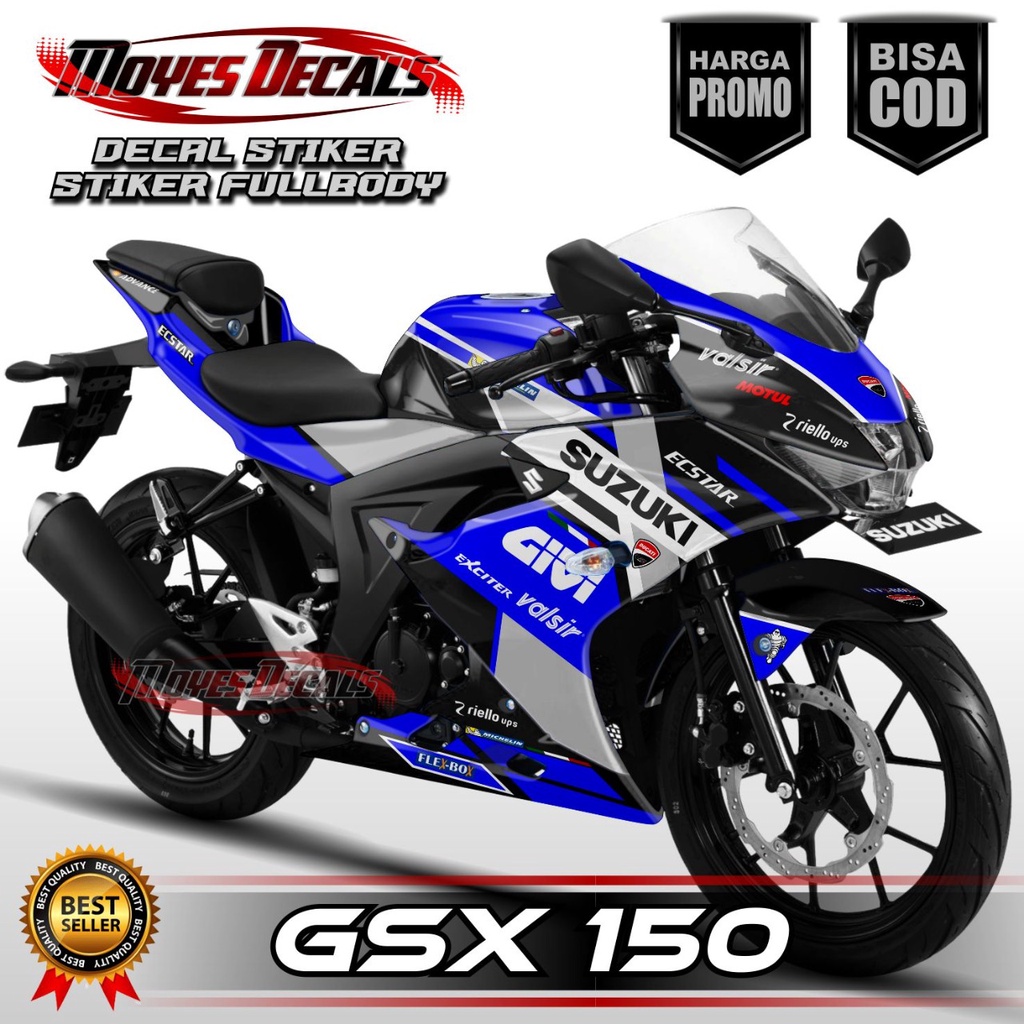 ⭐⭐⭐⭐⭐ Decal Stiker Motor GSX 150R Full Body Motif Balap