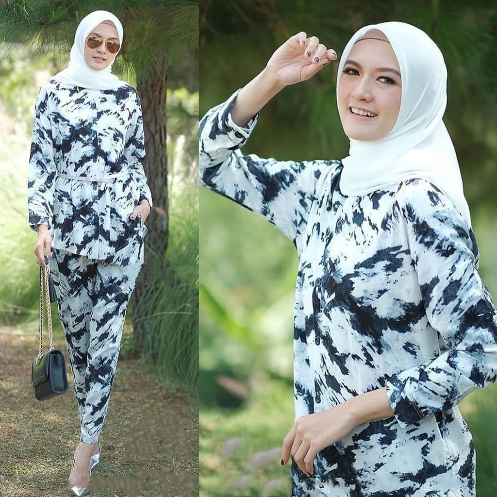 Peter Set Piyama Tie Dye/Set Piyama Tie Dye Lengan Pendek & Panjang/Tie Dye Pajamas