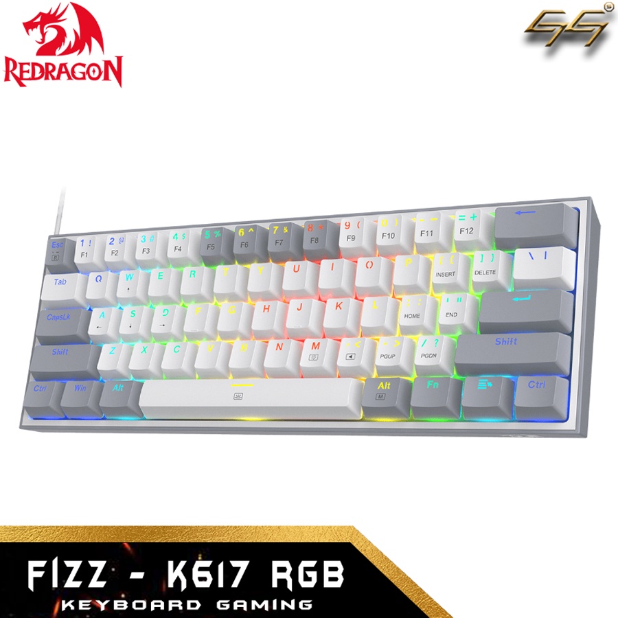 Keyboard Gaming Mechanical 60% RGB REDRAGON FIZZ K617RGB K617 RGB 60% Mechanical Gaming Keyboard