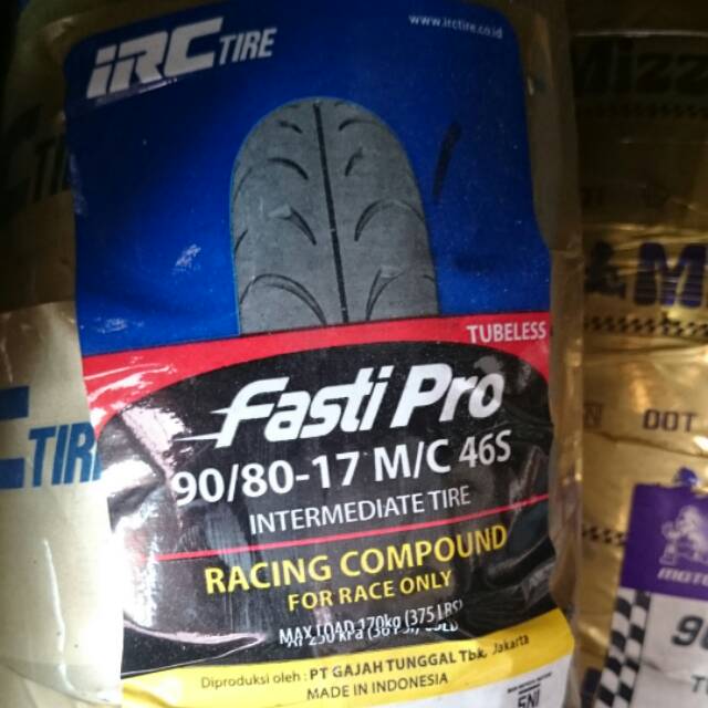 IRC 90/80-17 FASTI PRO  BALAP SOFT COMPOUND MOTOR BEBEK VELG RING 17