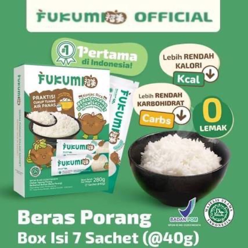 

Beras Fukumi - Beras Porang Box Sachet (7 Sachet)