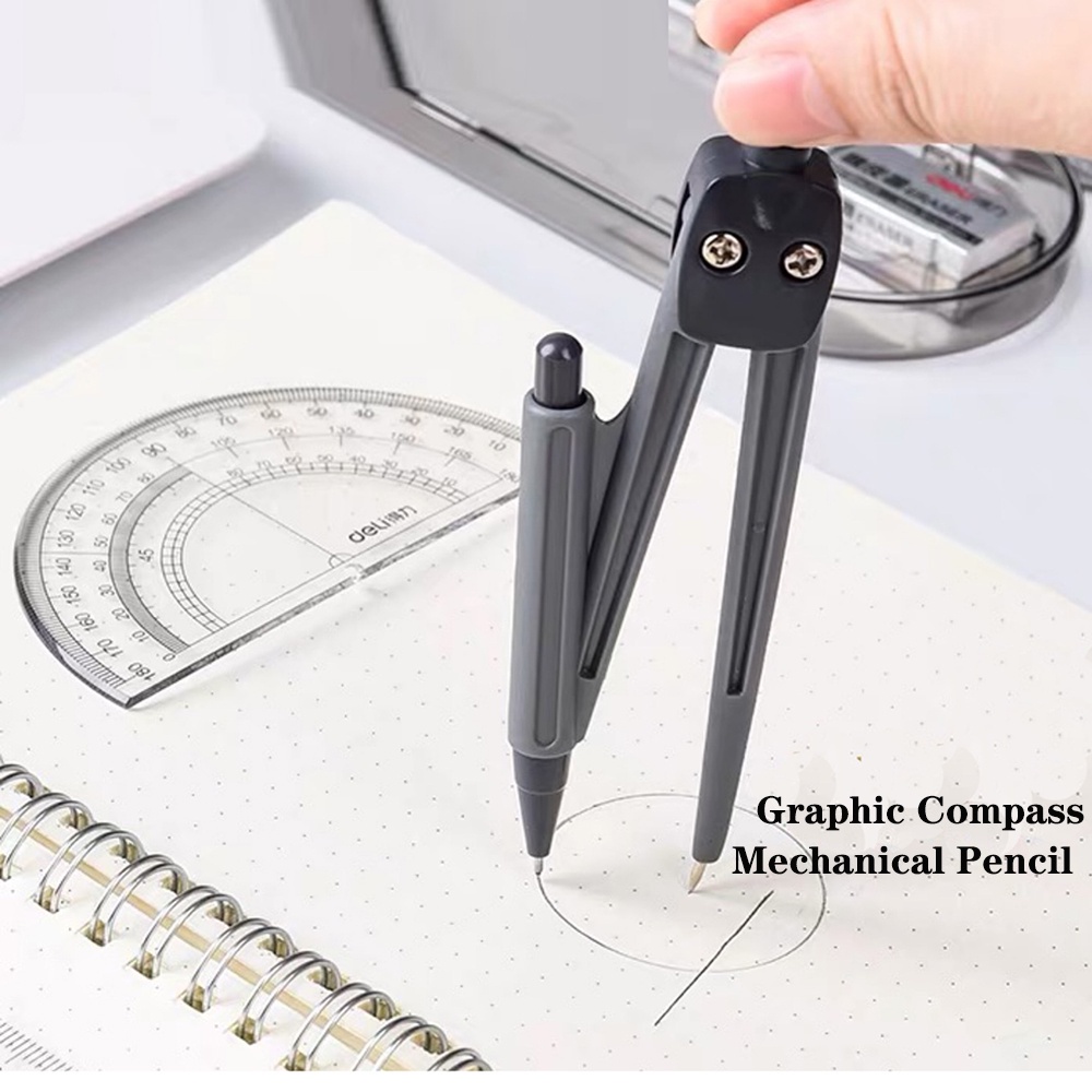 QUINTON 8 pcs /set Geometry Kit Set Examination Math Learning Tools Math Sets Protractor Stationery Student Supplies Ruler Compass Eraser Compass Ruler Kit/Multicolor
