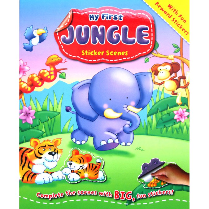 (STC-IGL-SCENE-JUNG) MY FIRST JUNGLE STICKER SCENE BOOK - 19PAGES