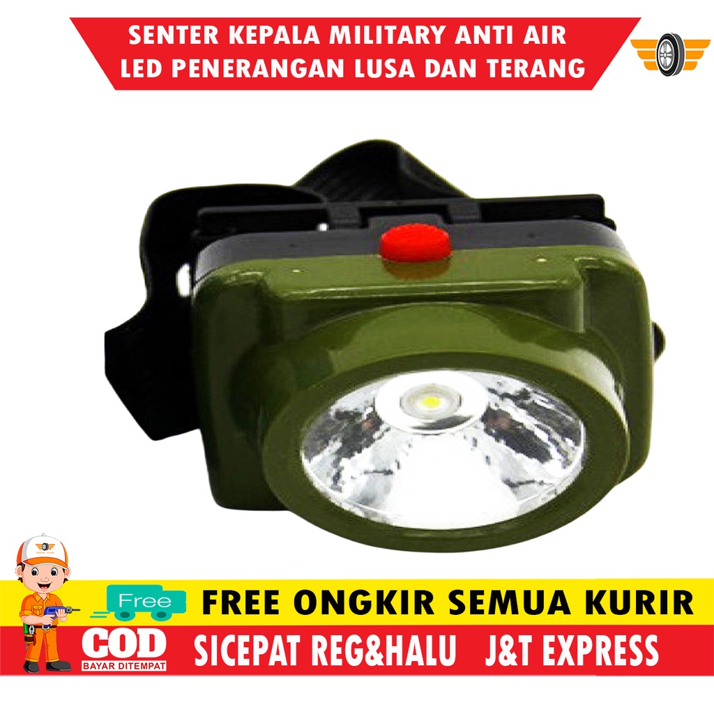 Original Trlife Senter LED Kepala Military Senter LED Kepala Anti Air Waterproof Senter Kepala Outdo
