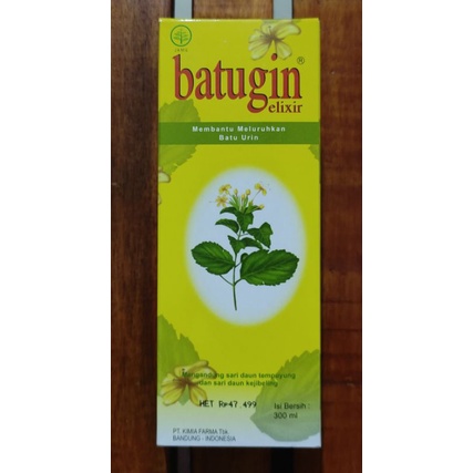 Batugin Elixir 300 ML / Melancarkan Buang Air Kecil / Melulurkan Batu Urin DiGinjal