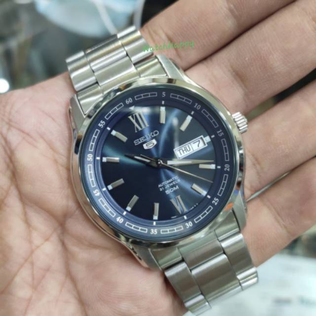 Seiko 5 Automatic SNKP17K1 SNKP17 SNKP17K Mens Dark Blue Dial Stainless Steel 100% Original Resmi