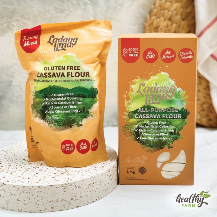 

hbt204tt Tepung Singkong Gluten Free Ladang Lima Cassava Flour / Mocaf 1 Kg Da01D100
