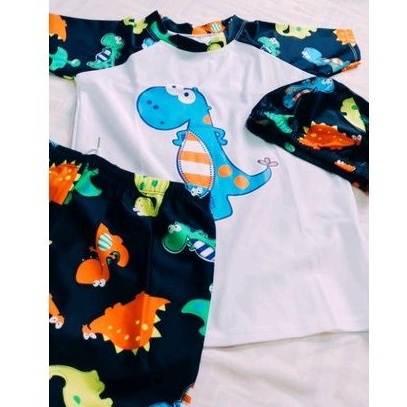 Baju renang anak laki-laki umur 1-10 Tahun / Baju renang anak laki-laki / Baju renang anak laki-laki motif dino / Baju renang anak laki-laki motif shark / Baju renang anak