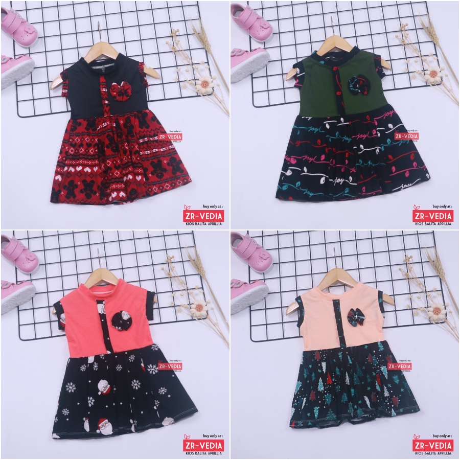 Dress Bilqis uk Bayi 3-18 Bulan / Dres Yukensi Murah Baby Baju Anak Perempuan Gaun Pesta Pakaian kiosbalitaaprilia