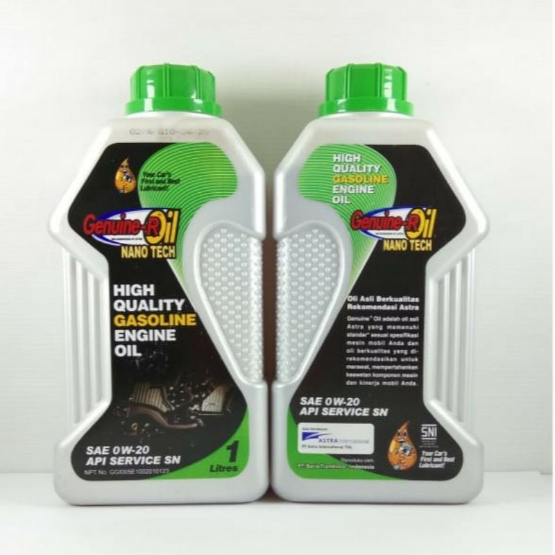 OLI DAIHATHSU SAE 0W/20 SN,PELUMAS OLI MESIN DAIHATSU ASTRA GENUINE R OIL 1LITER.