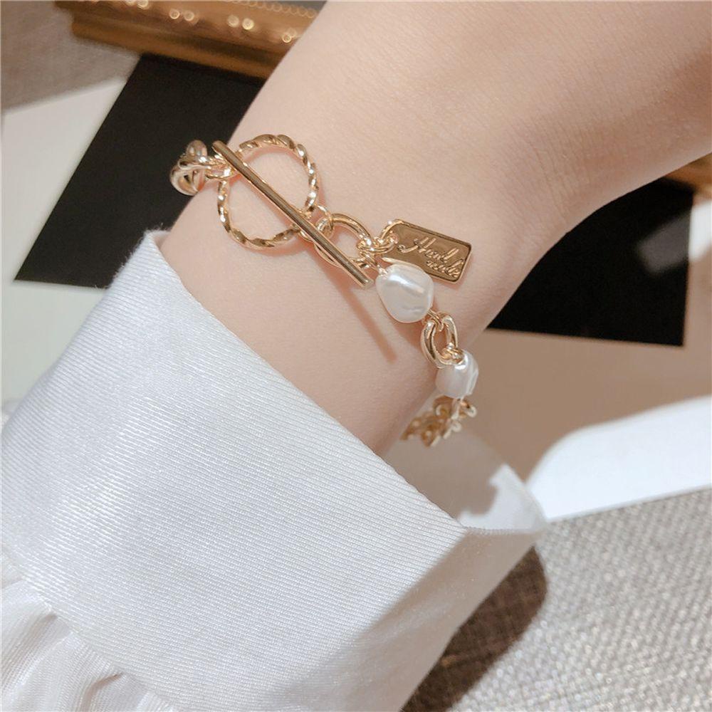 NEEDWAY Gelang Tangan Wanita Rantai Vintage Elegan Jewerly OT Gesper Wristbands