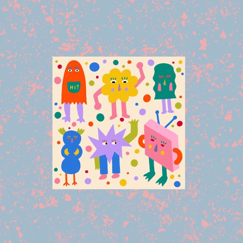 

'Abstract Creatures' Sticker