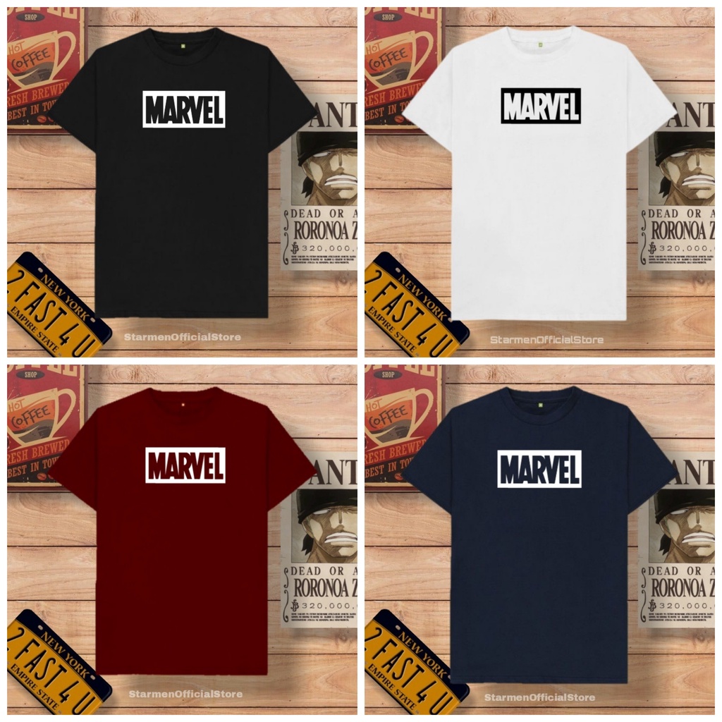 Kaos Distro Unisex MARVEL Katun Combed 30s / sablon polyflex /polyflex premium / Pakaian Pria Wanita Atasan Cowok Cewek /kaos kekinian / kaos viral / tshirt tumbrl tee basic /SIZE M , L , XL , XXL / kaus oblong oversize kaos murah best seller ready